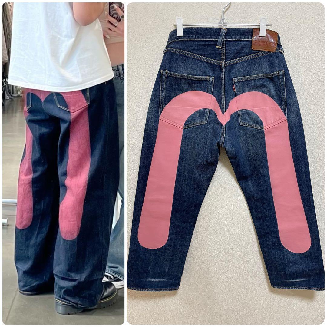 EVISU No.2 Lot.2001 W32×L32 ピンク大黒 ビッグカモメ - メルカリ