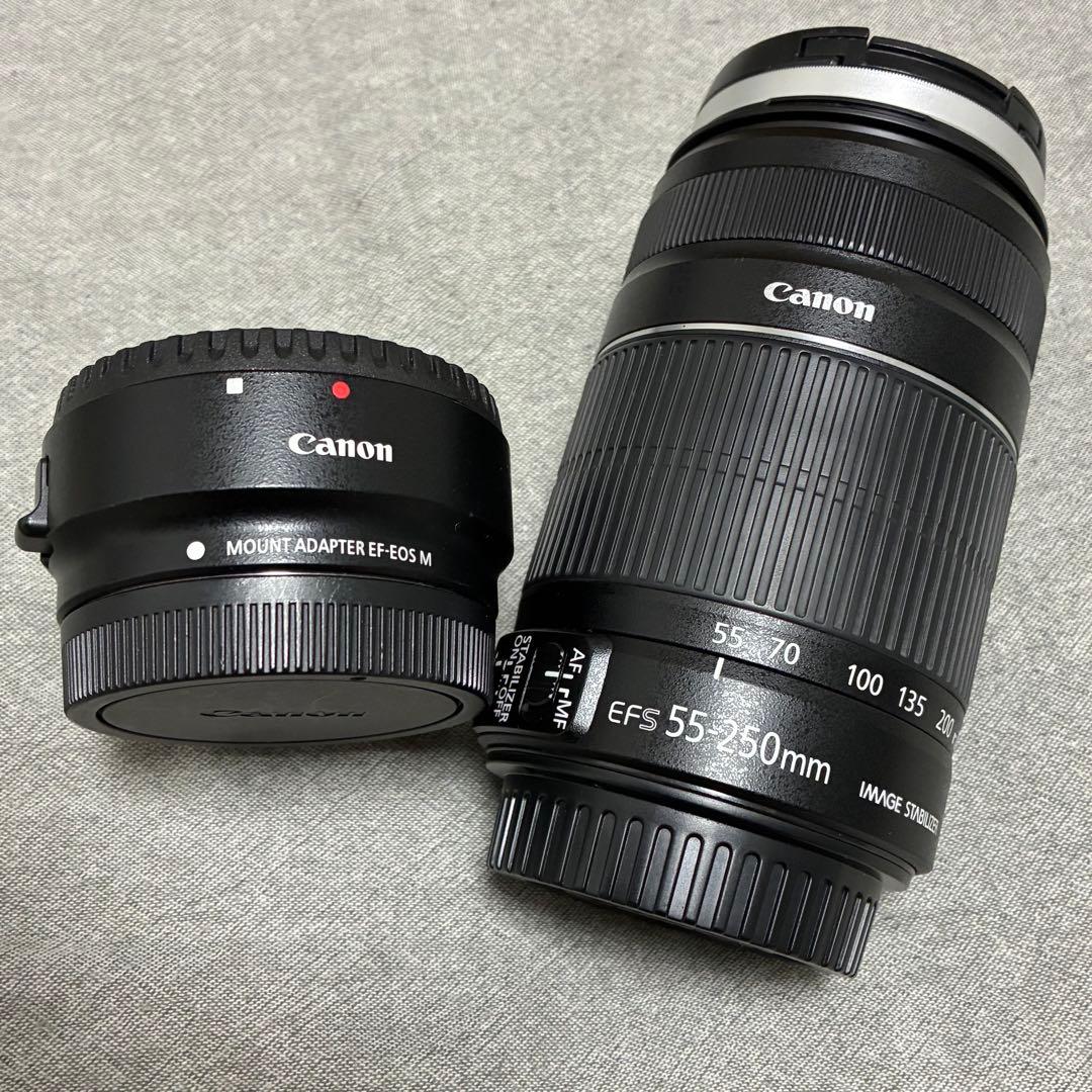 ⭐️美品⭐️Canon EFS 55-250 II & EF-EOS M アダプター