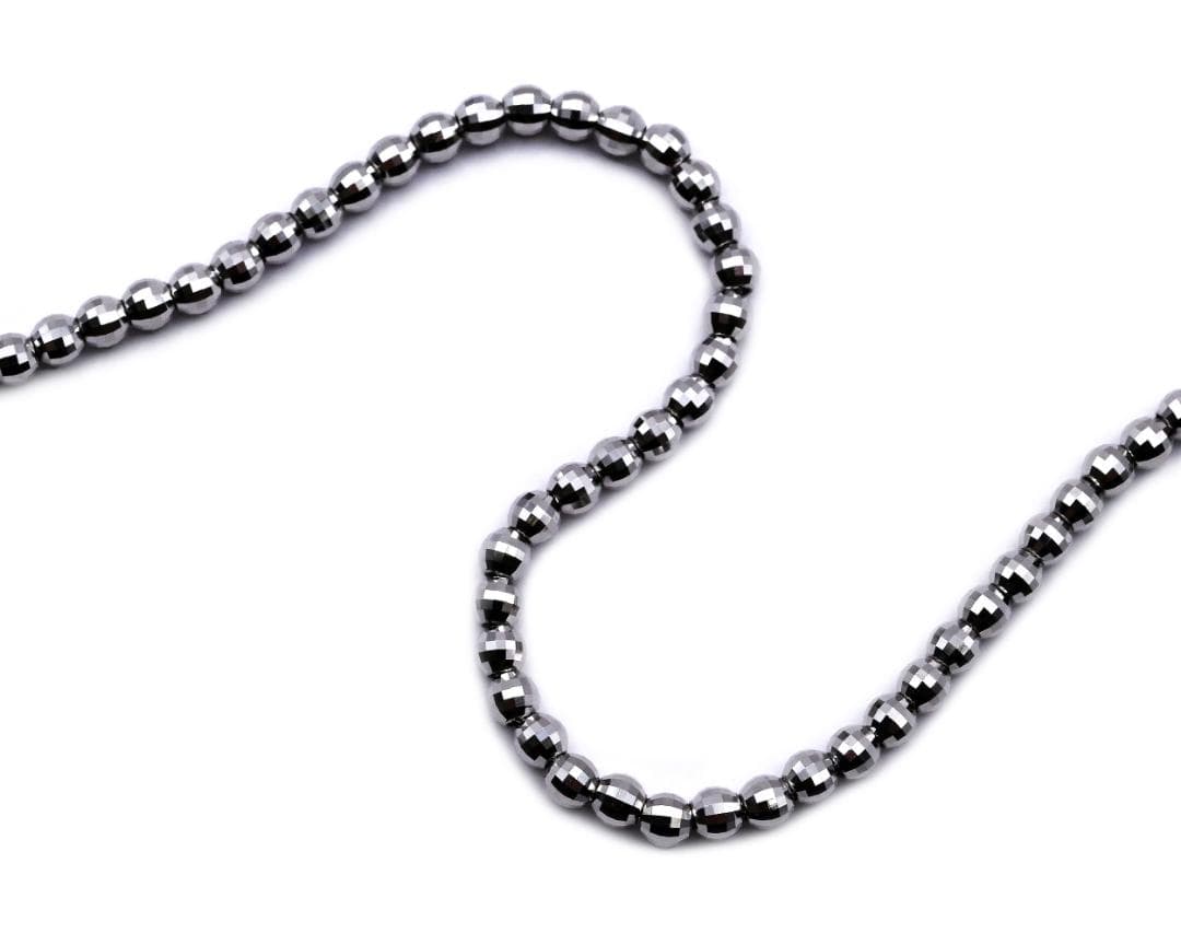 Pt850ミラーカットボールチェーンブレスレット幅3.0mm長さ18cm