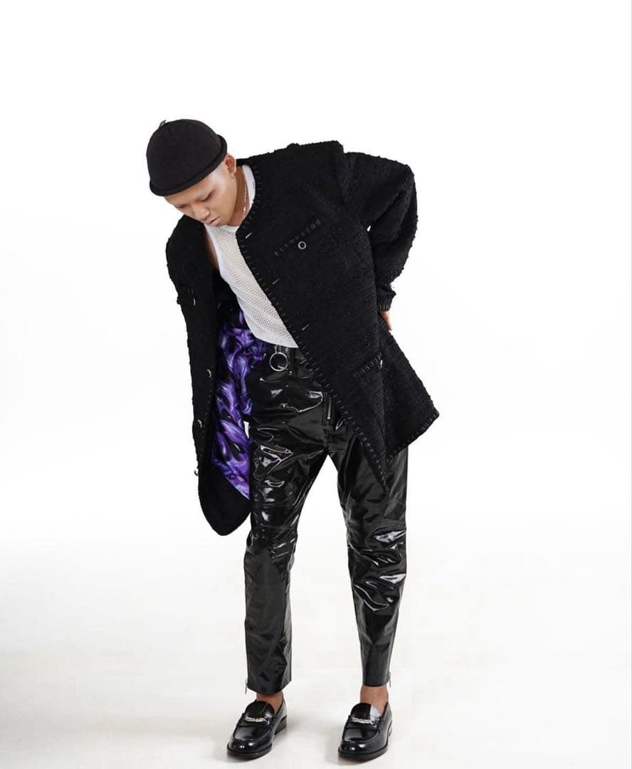 ケミストリー川畑着 11万】MIXED TWEED NO COLLAR JKT