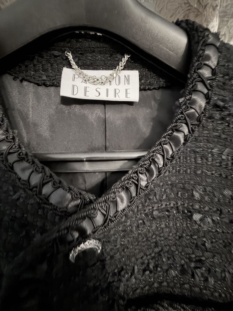 ケミストリー川畑着 11万】MIXED TWEED NO COLLAR JKT