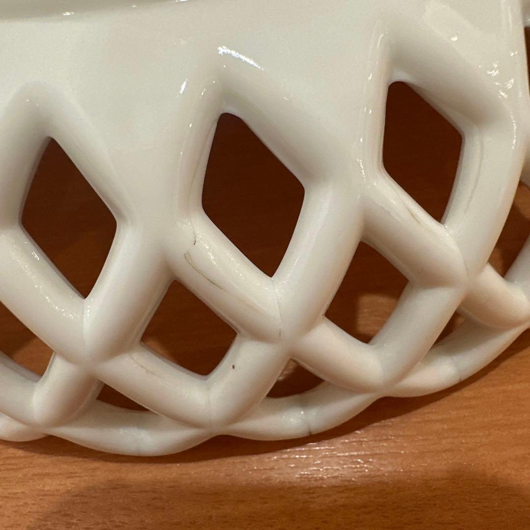 1880年代 チャリナー・テイラー社 アンティークミルクガラスコンポート