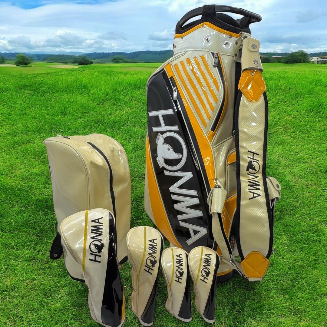 ホンマ　プロツアー スタンド キャディバッグ CB12202　ヘッドカバー4点付 HONMA GOLF（本間ゴルフ） 在庫処分 キャディバッグ 9.5型 CB12202