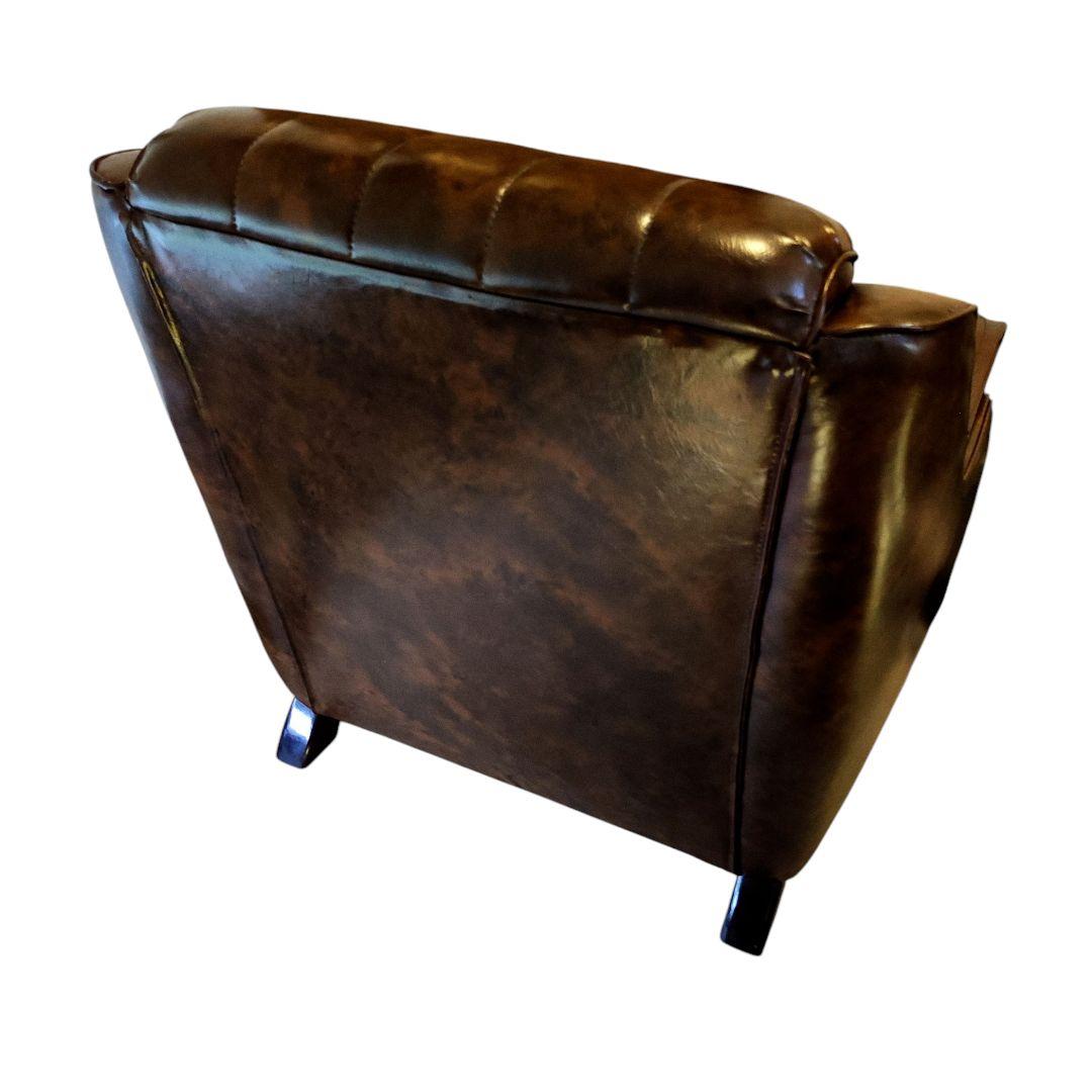 美品】ヴィンテージソファ ミッドセンチュリー レザー ラウンドチェア