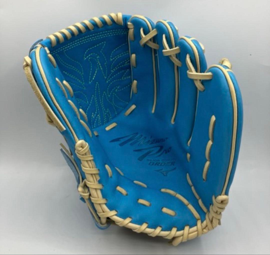 ミズノプロ 軟式オーダーグローブ 投手用 スカイブルー 今永モデル5