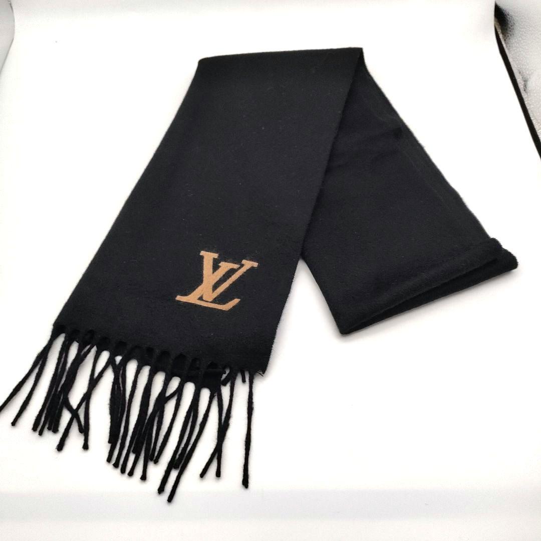 LOUIS VUITTON ルイヴィトン マフラー LVロゴ ブラック メンズ LOUIS VUITTON（ルイ・ヴィトン） マフラー メンズ マフラー 正規品