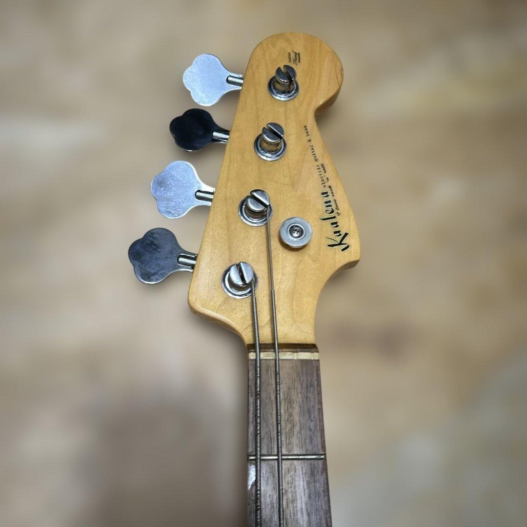 Kaalena 赤いエレキベース ダブルコイルピックアップ