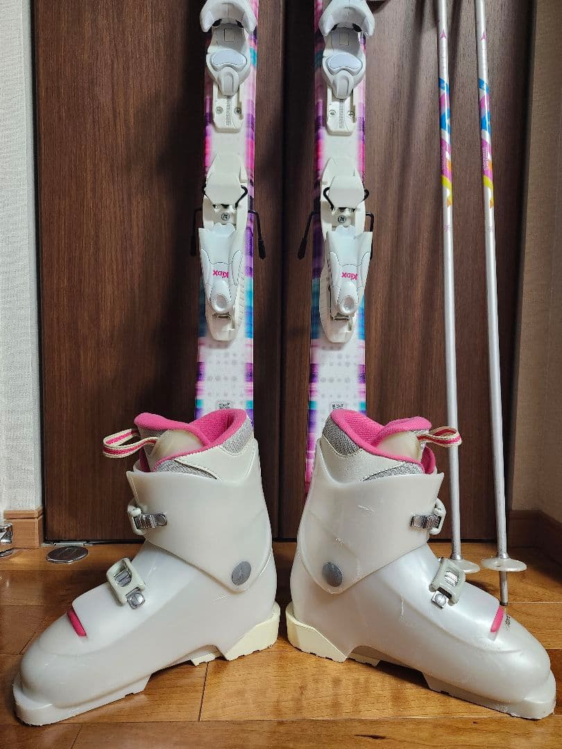 ハート ジュニア用スキー4点セット□140/23-23.5□スキーセッ