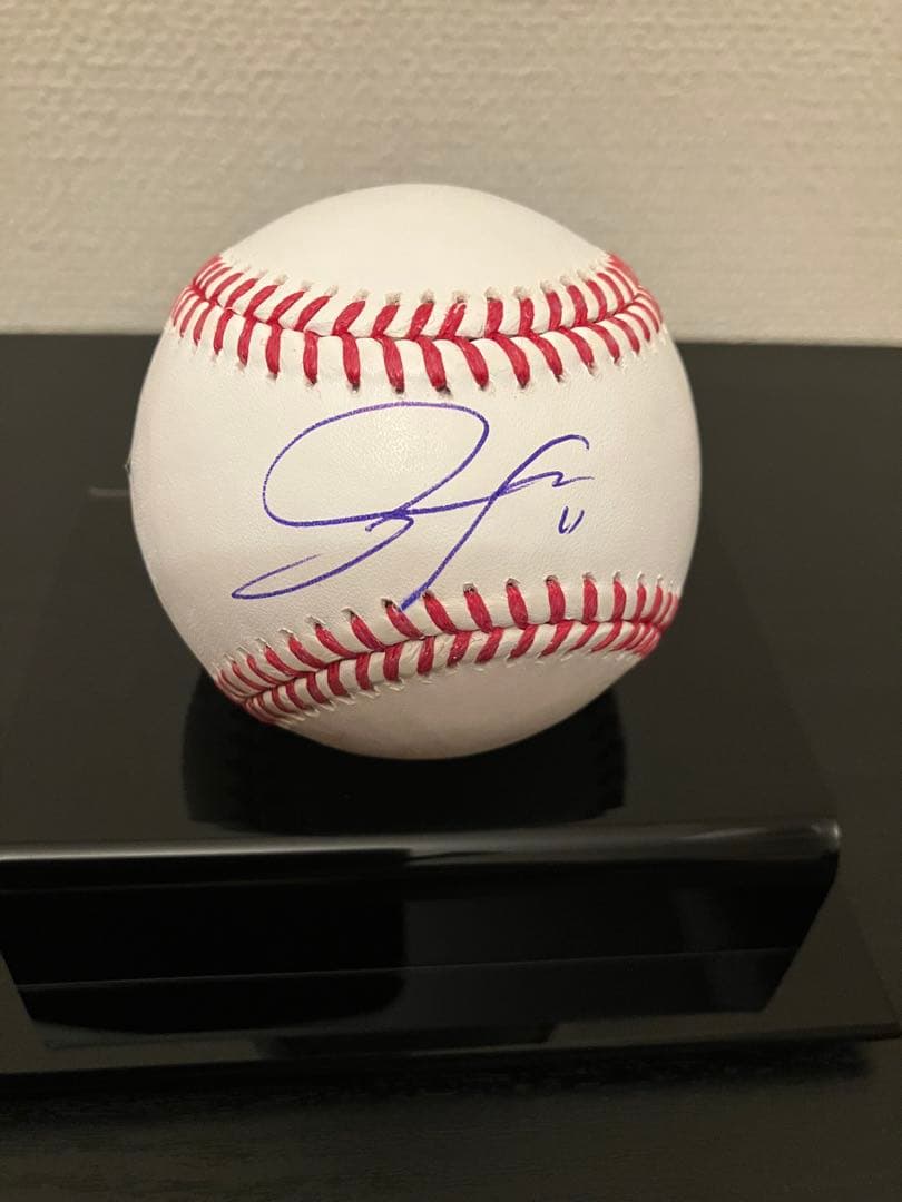 ドジャース 佐々木朗希 サインボール ケース付 優勝 大谷 fanatics
