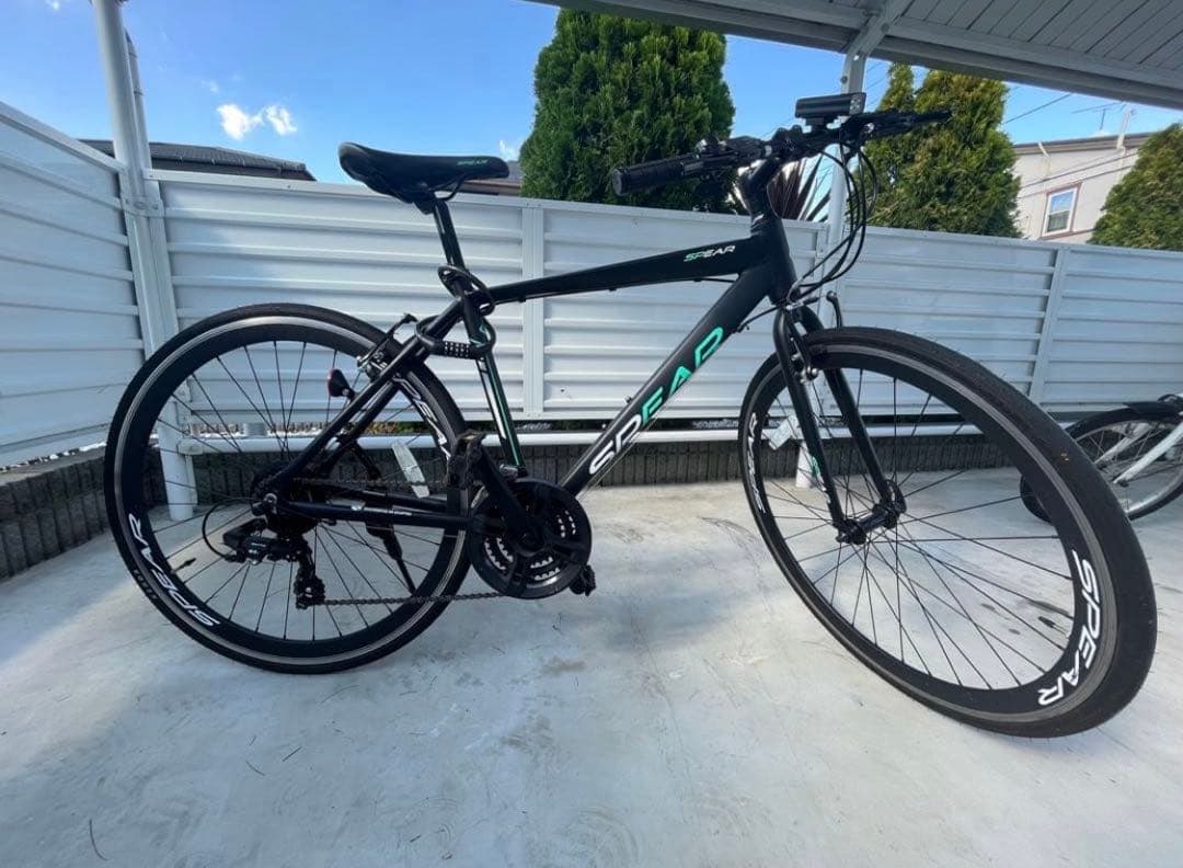 自転車 本体 クロスバイク シマノ 変速 21段 マットブラック