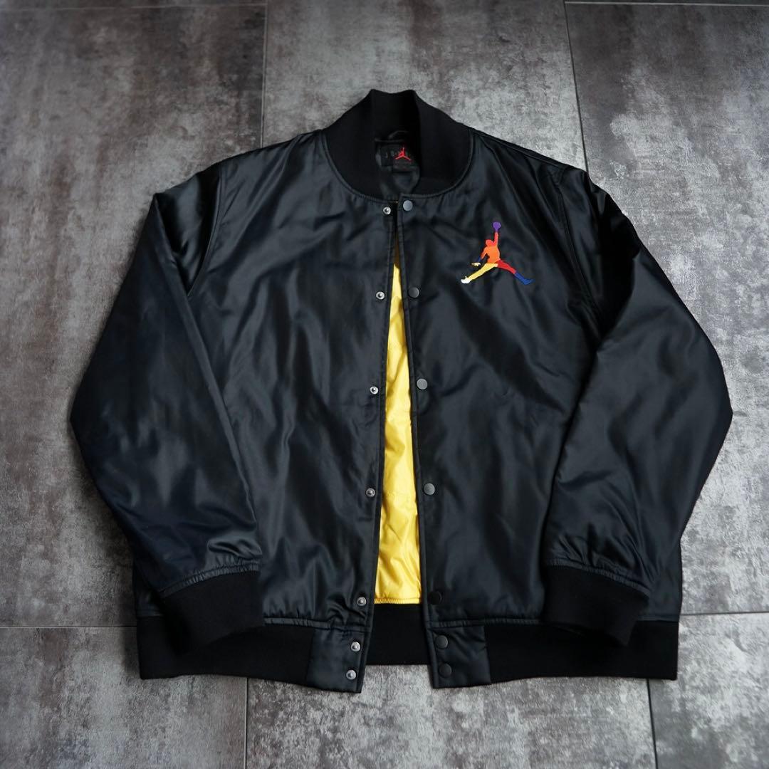 JORDAN スタジャン 中綿入 刺繍デザイン ブラック 刺繍入り 男女兼用