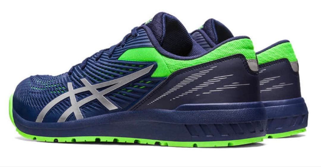 ASICS 安全靴 作業靴　26.5cm ネイビー/ライム CP121 ほぼ新品