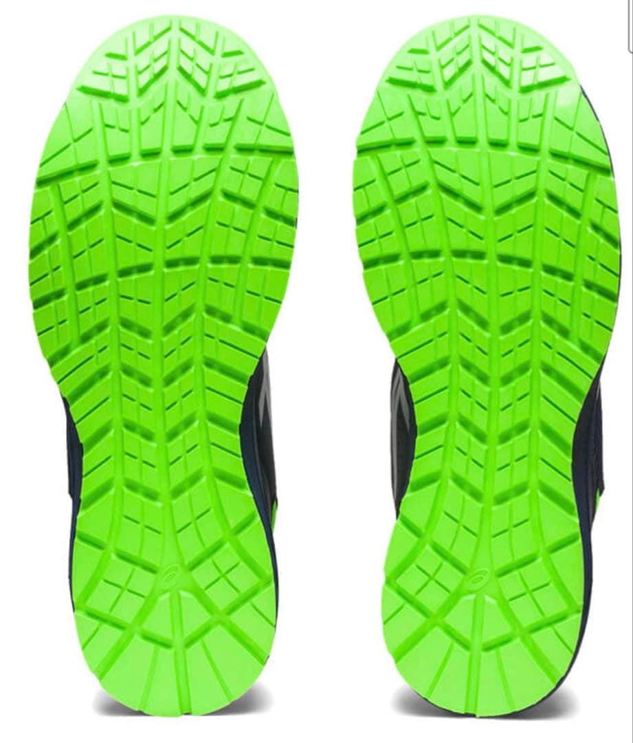 ASICS 安全靴 作業靴　26.5cm ネイビー/ライム CP121 ほぼ新品