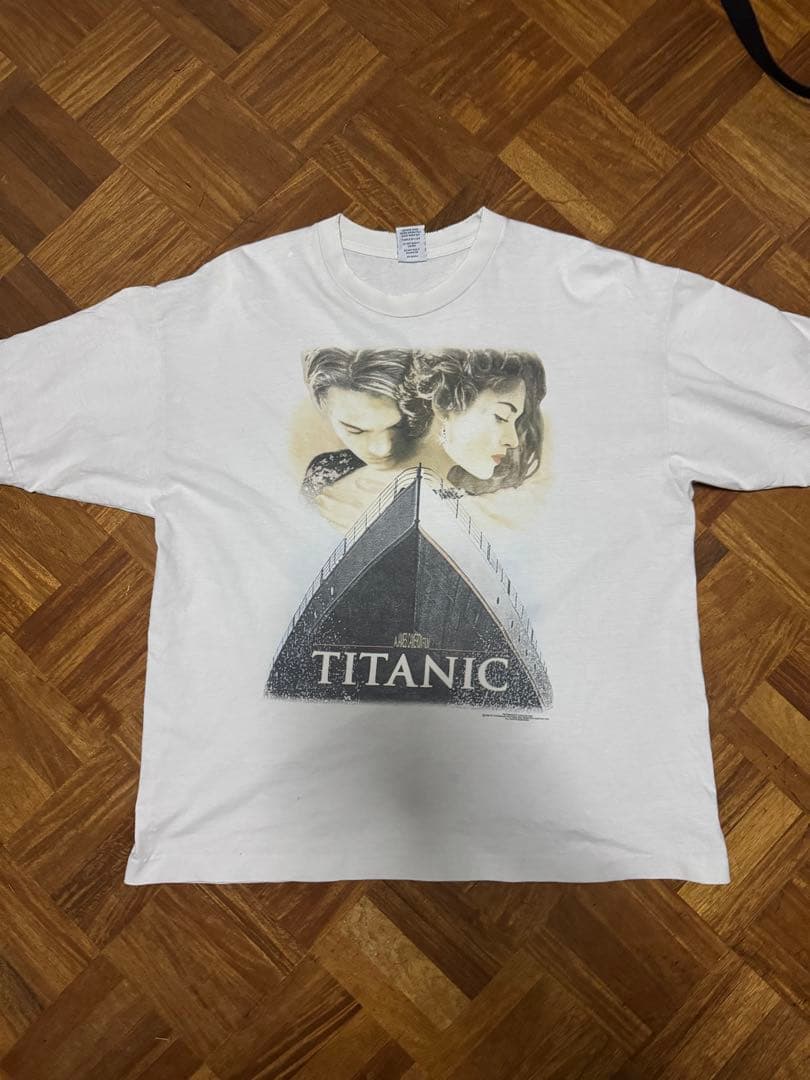M*o様 TITANIC ヴィンテージ Tシャツ XL ホワイト 90s TITANIC Tシャツ XL dead stock | moonbirds vintage