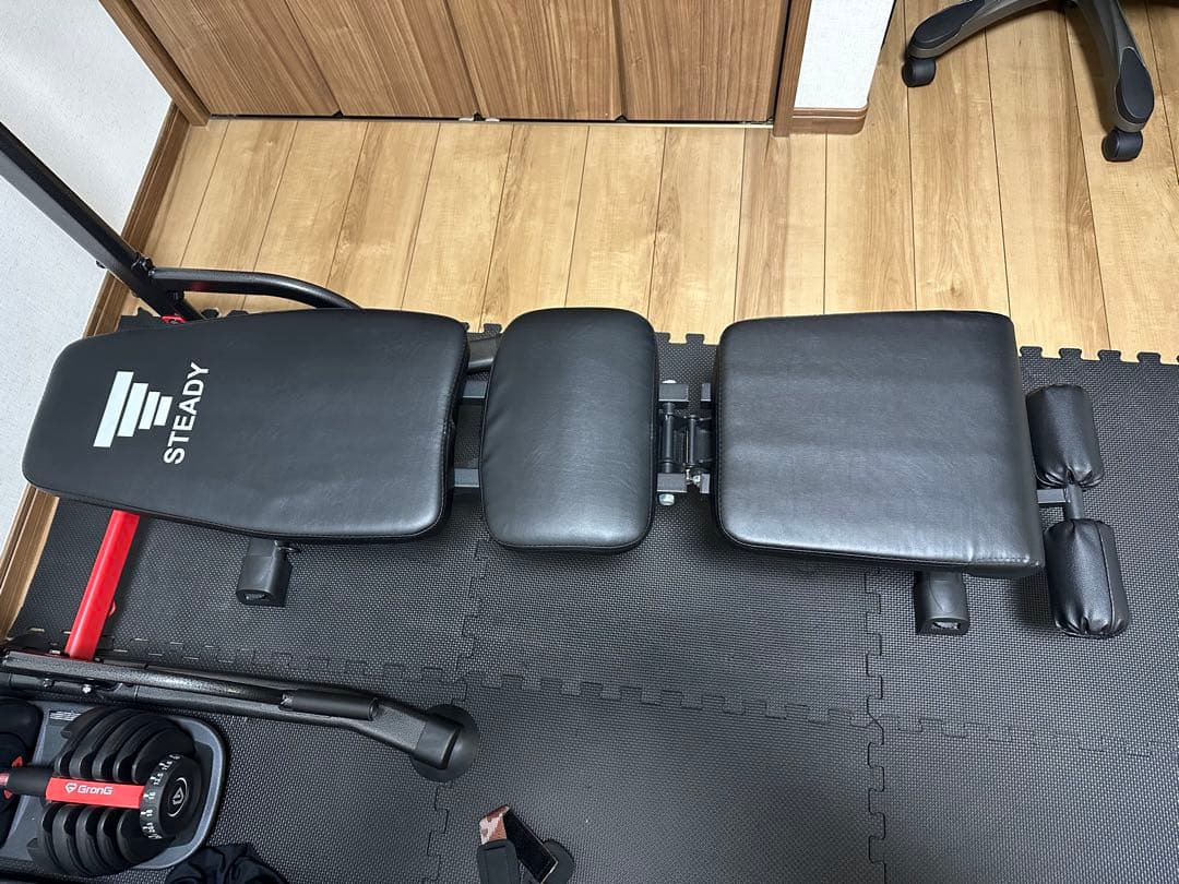 千葉県・引取限定】ダンベル・トレーニングベンチ・懸垂バー 3点セット