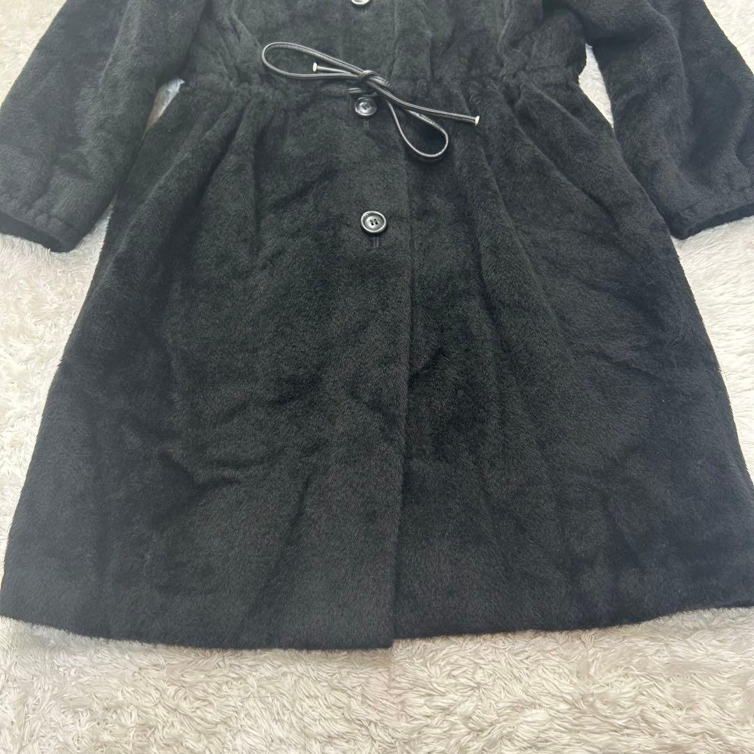 美品✨MaxMara 最高峰白タグ ふわふわ贅沢アルパカシャギーコート 42