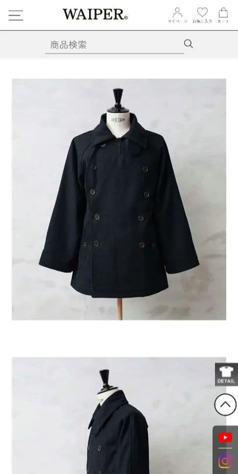 WAIPER MOTORCYCLE JACKET MELTON 試着程度 未使用 - メルカリ