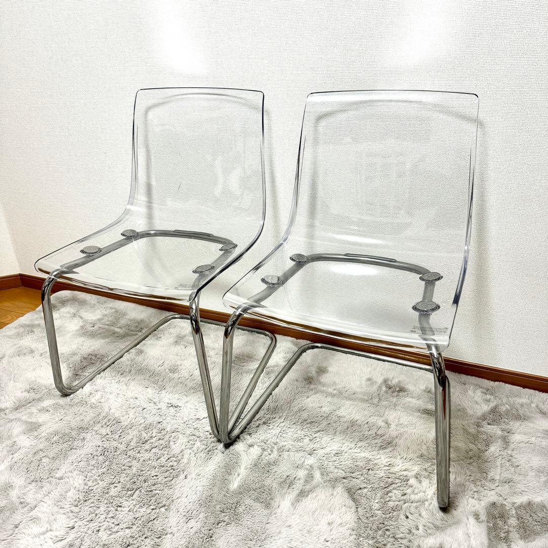 IKEA TOBIAS トービアス ダイニングチェア 椅子 クリア 透明 IKEA