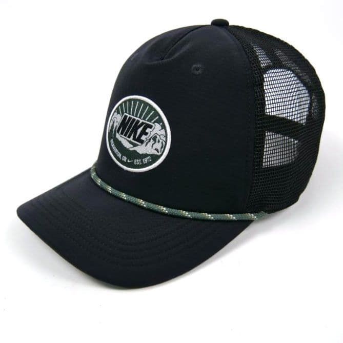 NIKE ナイキ メッシュキャップ トラッカー 黒 L/XL ワッペン ロープ
