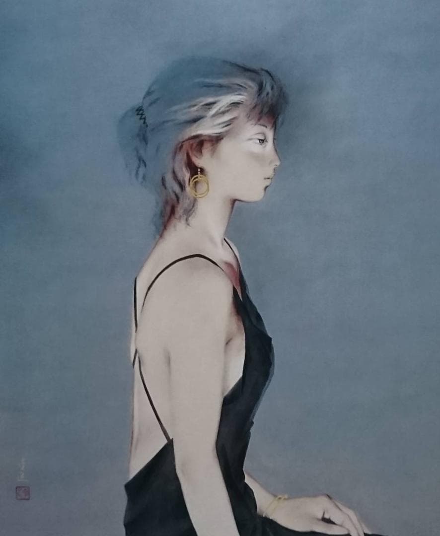 北田 克己、くちなしのころ、厳選、希少画集画、新品高級額 額装付 北田 克己、くちなしのころ、厳選、希少画集画、新品高級額 額装付