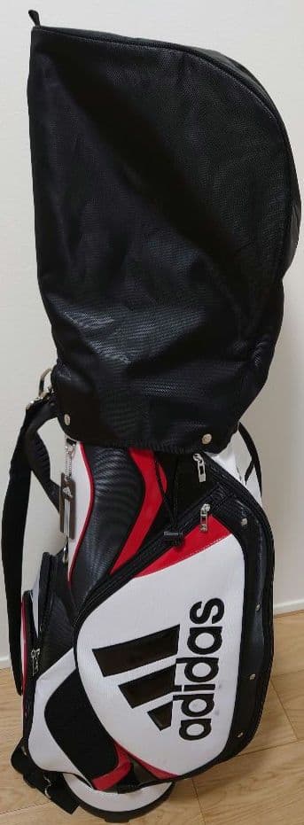 【〜3/15値引き中】adidas キャディバッグ 白 フード付き9型 ADIDAS GOLF アディダス ゴルフ 9.0型 メンズ プレミアム カート