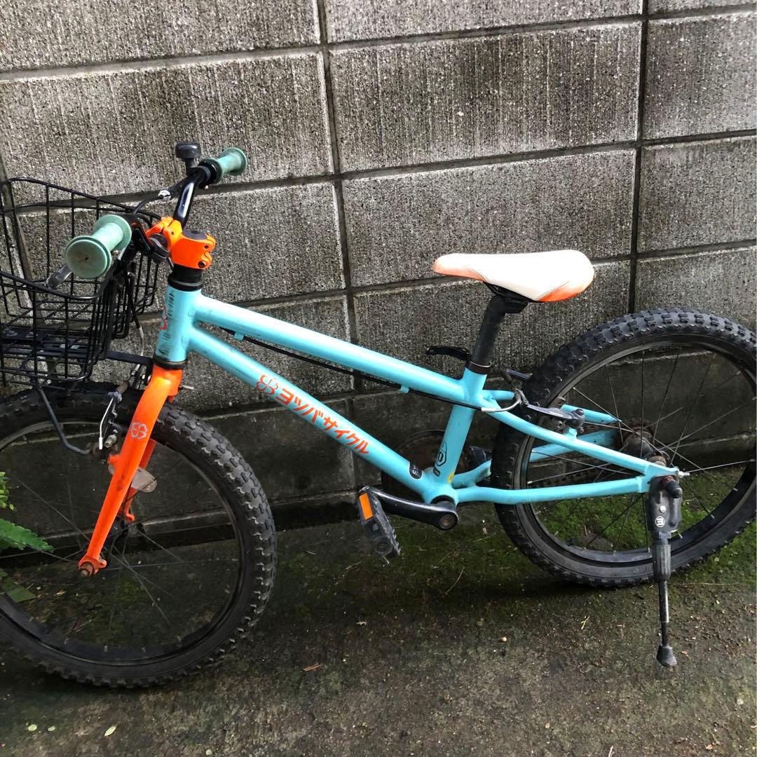 ヨツバサイクル　子供用自転車 水色20インチ 前カゴ付き 20インチ 身長115～130cm 子供用自転車 ピリココ（ミントグリーン