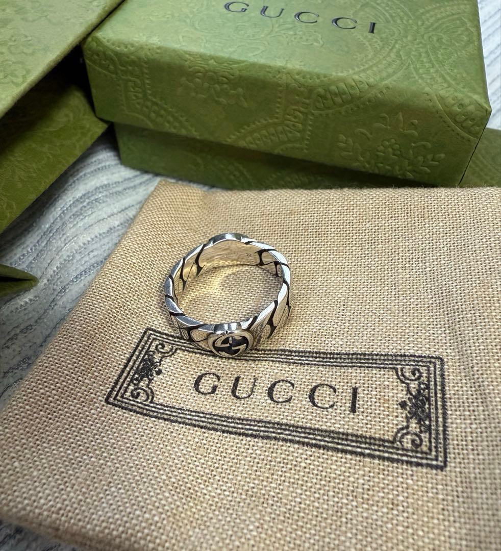 新品 GUCCI グッチ リング インターロッキングG ワイド22号 - メルカリ