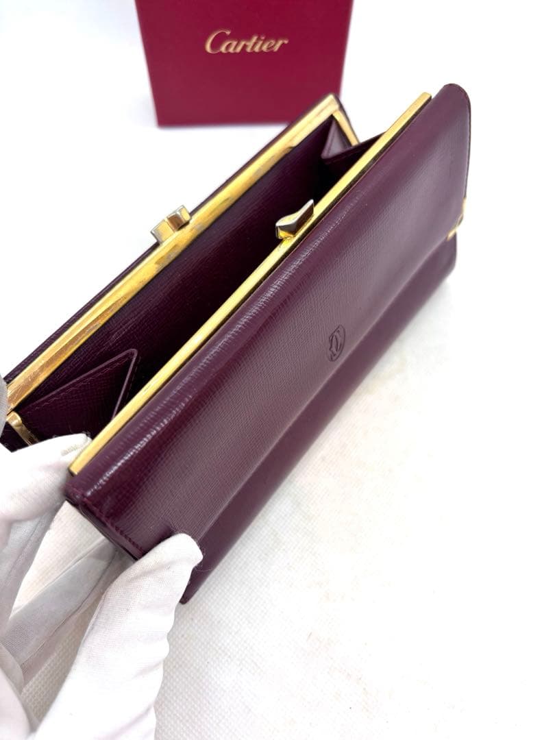 未使用級】 カルティエ マストライン がま口 長財布 付属品完備 - メルカリ