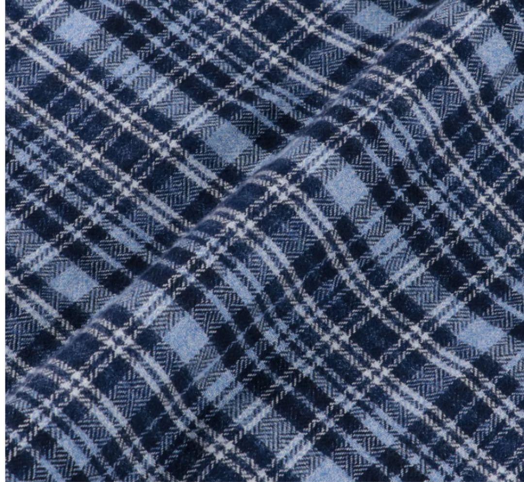 echeveria ネルシャツ 1 ネイビー チェック柄 フランネルネルシャツ