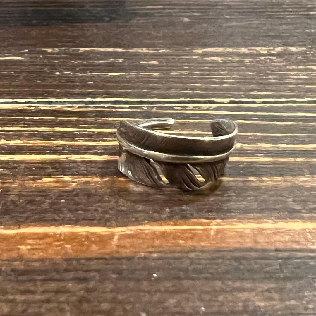 ゴローズ　goro's　フェザーピンキーリング　サイズ約7号〜 中古】全金フェザーピンキーリング / Goro's ゴローズ