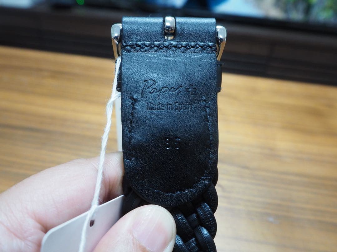Papás ブラック編み込みベルト 85 新品タグ付き 定価27,500円 - メルカリ