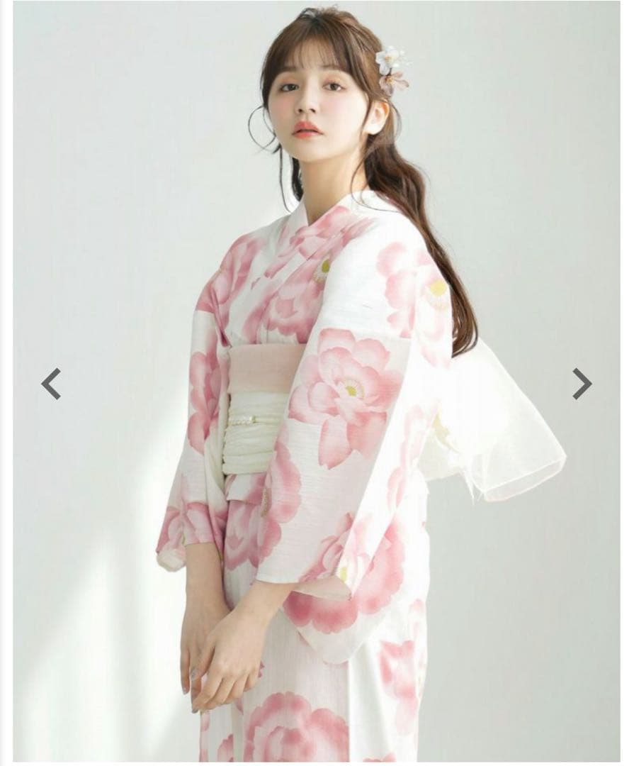 dita 朱鷺色の幻想牡丹 ピンク 浴衣