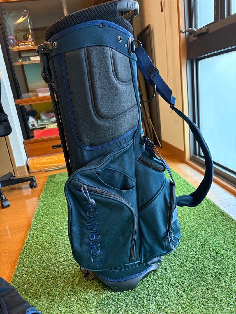 新着スポーツ - BRIEFING beamsコラボ ゴルフバッグ ネイビー中古 美品