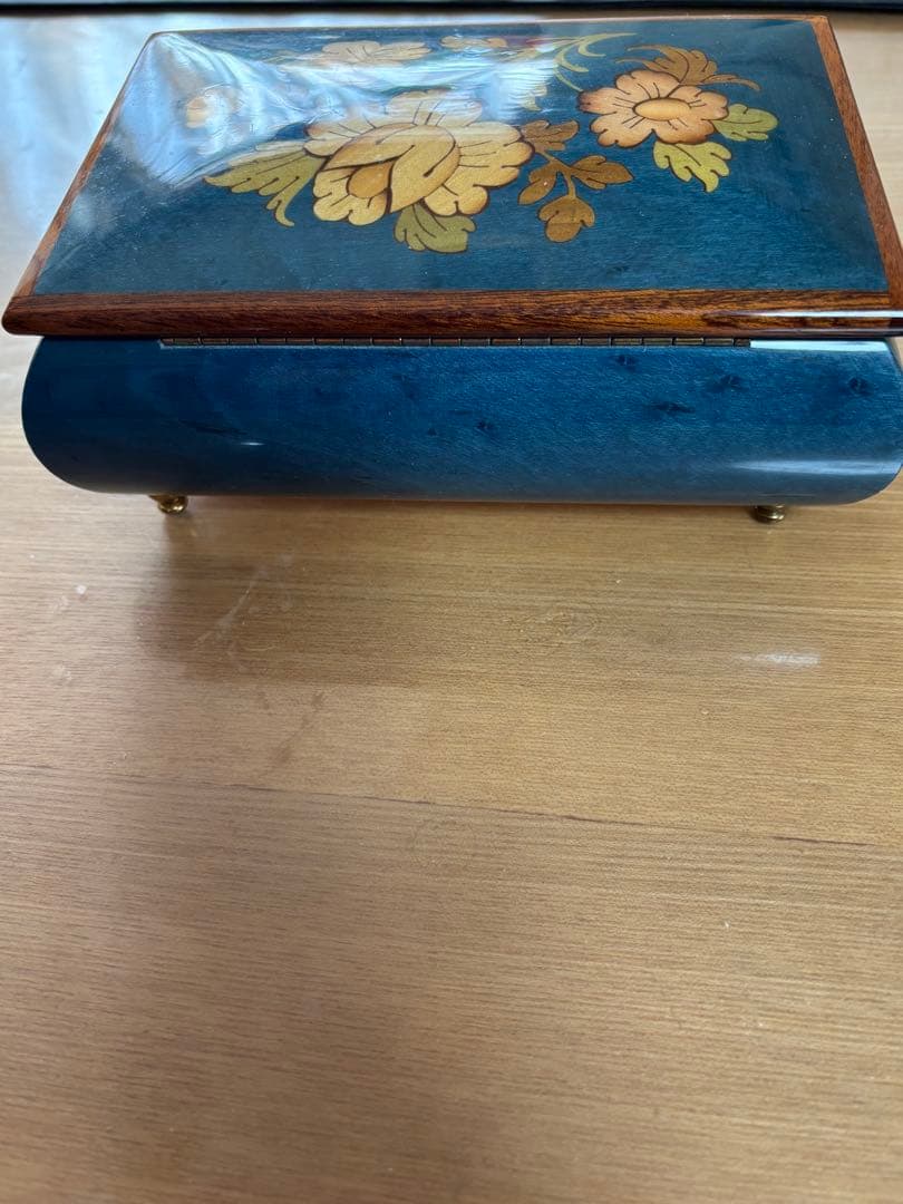 sale❣️未使用ビンテージ イタリア製象嵌細工オルゴールMARIORITA動作