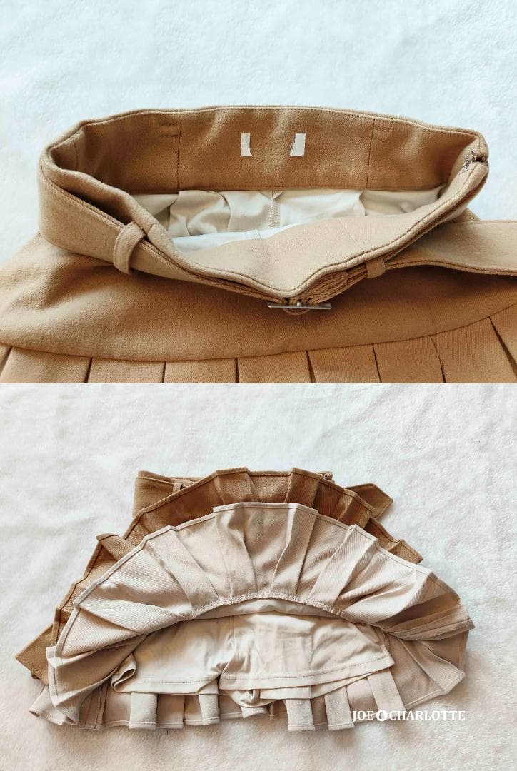 ダーリッチ darich ダブルプリーツミニスカート BEG ベージュ S - メルカリ