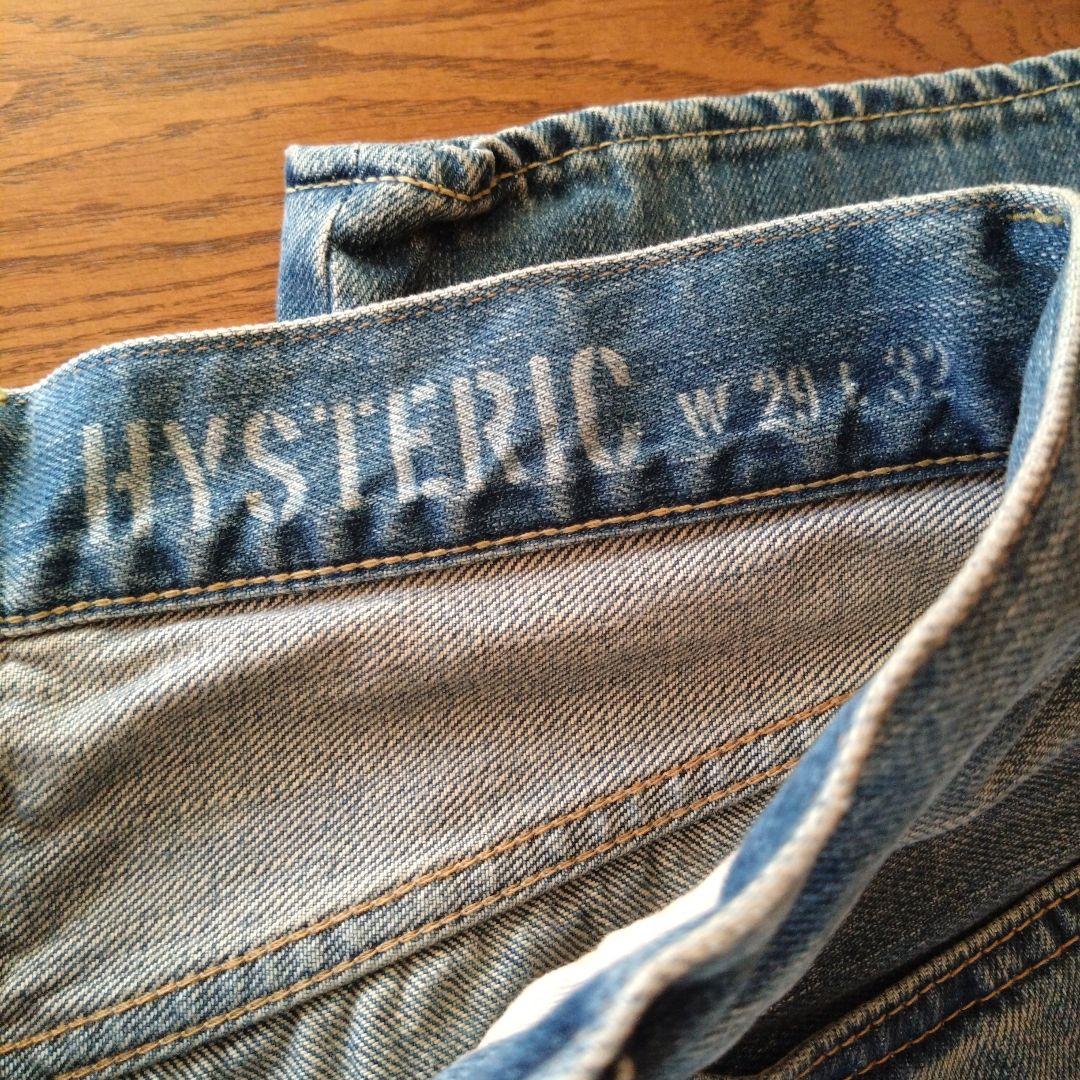 HYSTERIC GLAMOUR刺繍 ストレートデニム W29 L32
