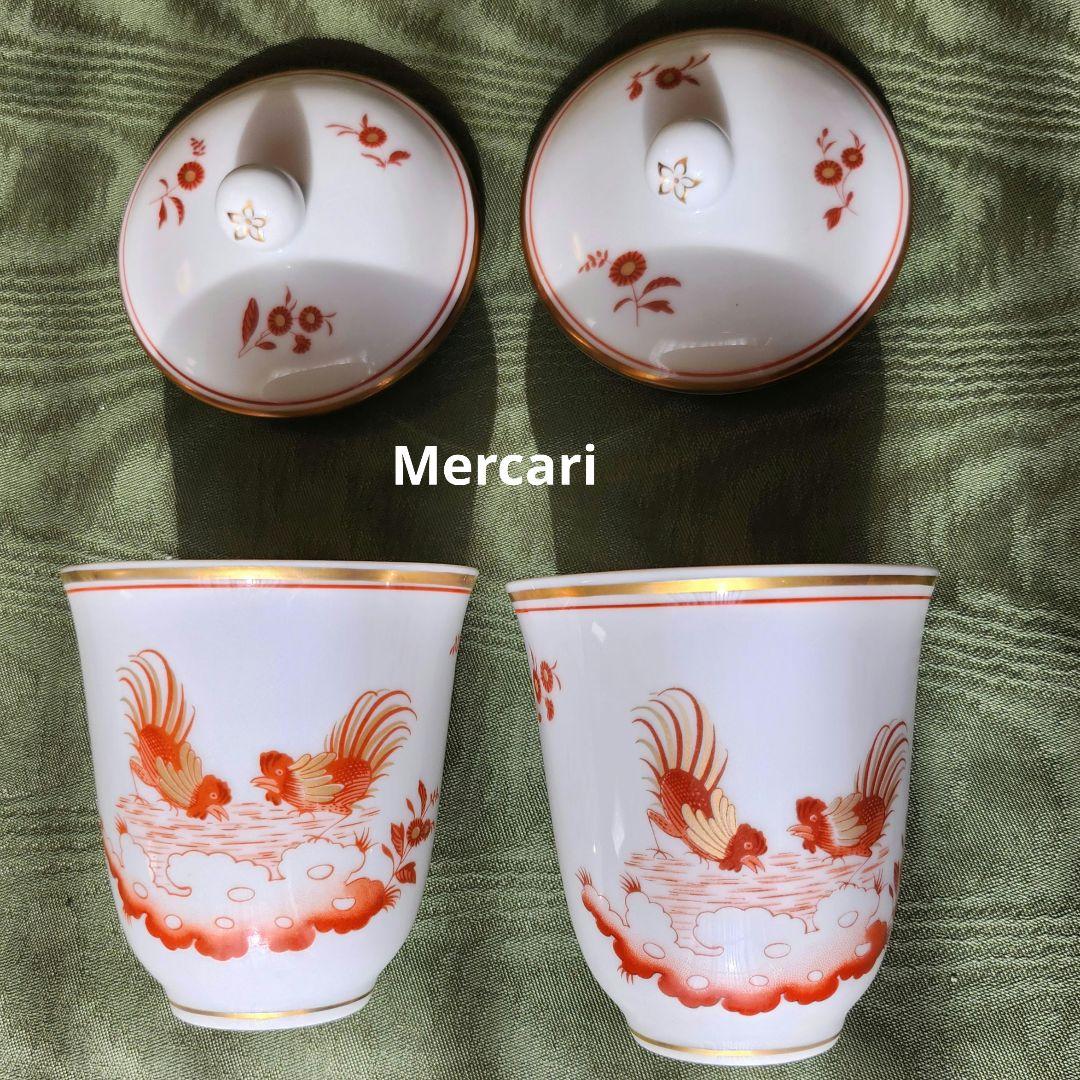 ジノリ レッドコック カップ 蓋付き セット 食器 陶器 リチャード