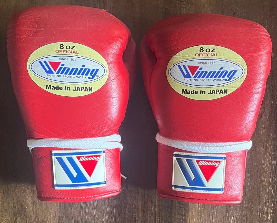 ★WINNING ボクシンググローブMS-200★8oz 赤★ MS-200-B 8oz Velcro Boxing Gloves