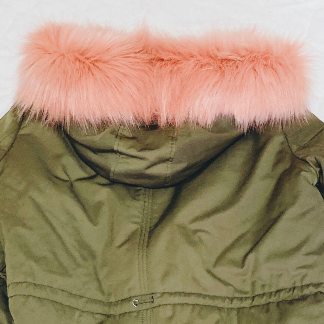 幻の逸品 海外モデル着用 XL ピンクファー ザラ モッズコート N-3B