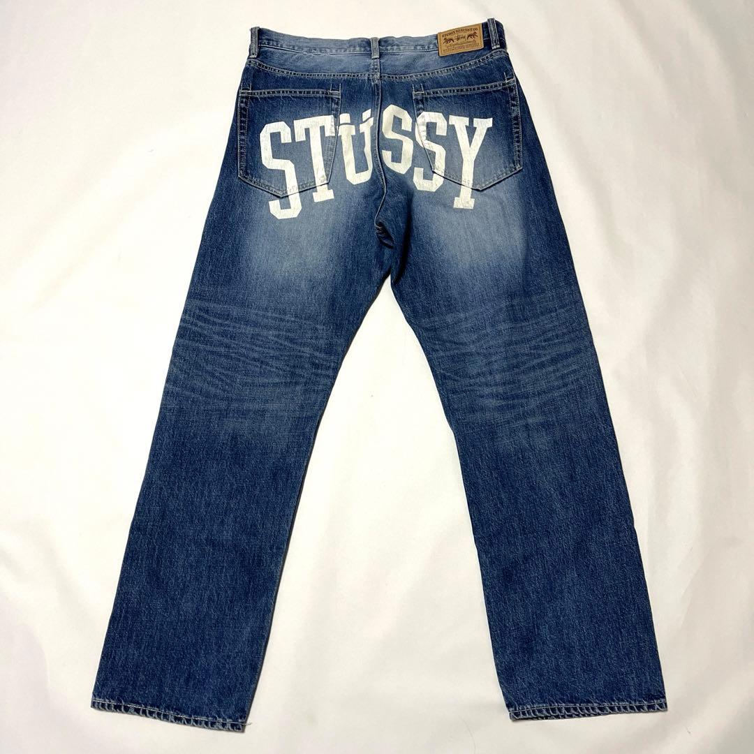 STUSSYペイントロゴ デニムパンツ ステューシー チャプト周年記念限定