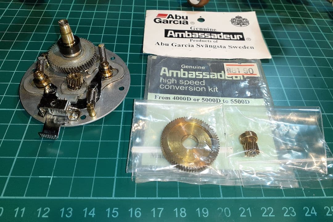 アブガルシア ABUアンバサダー5000Dギアプレート一式、ハイギアキット