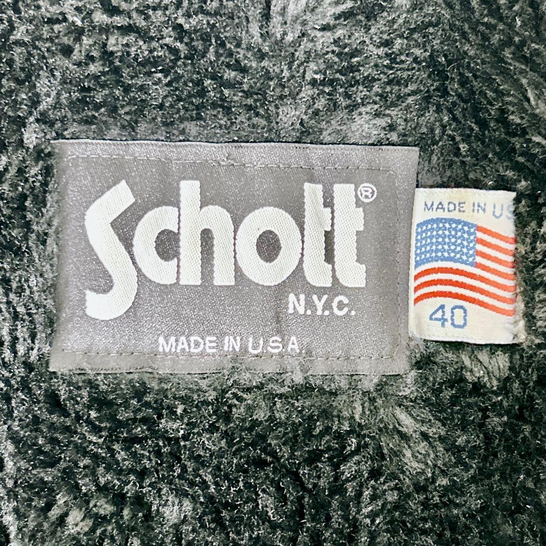 米国製】Schott 641SP シングルライダース 40 ボアライナー付 L