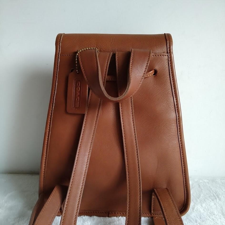 極美品 オールドコーチ リュック ターンロック 巾着 USA製 レザー