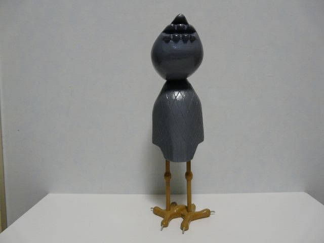木彫り 置物 ハシビロコウ親子