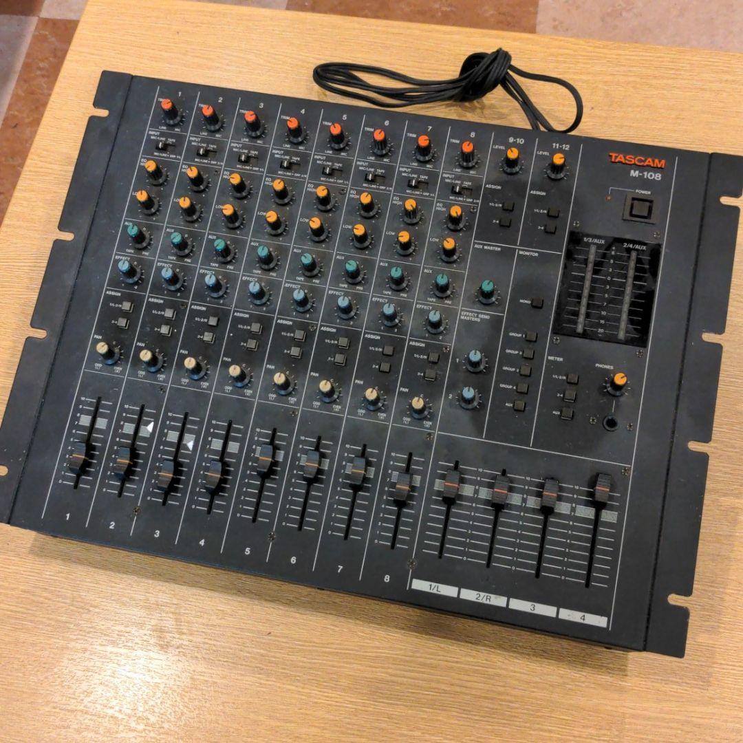 8chアナログミキサー TASCAM M-108 音楽スタジオ放出品 - メルカリ