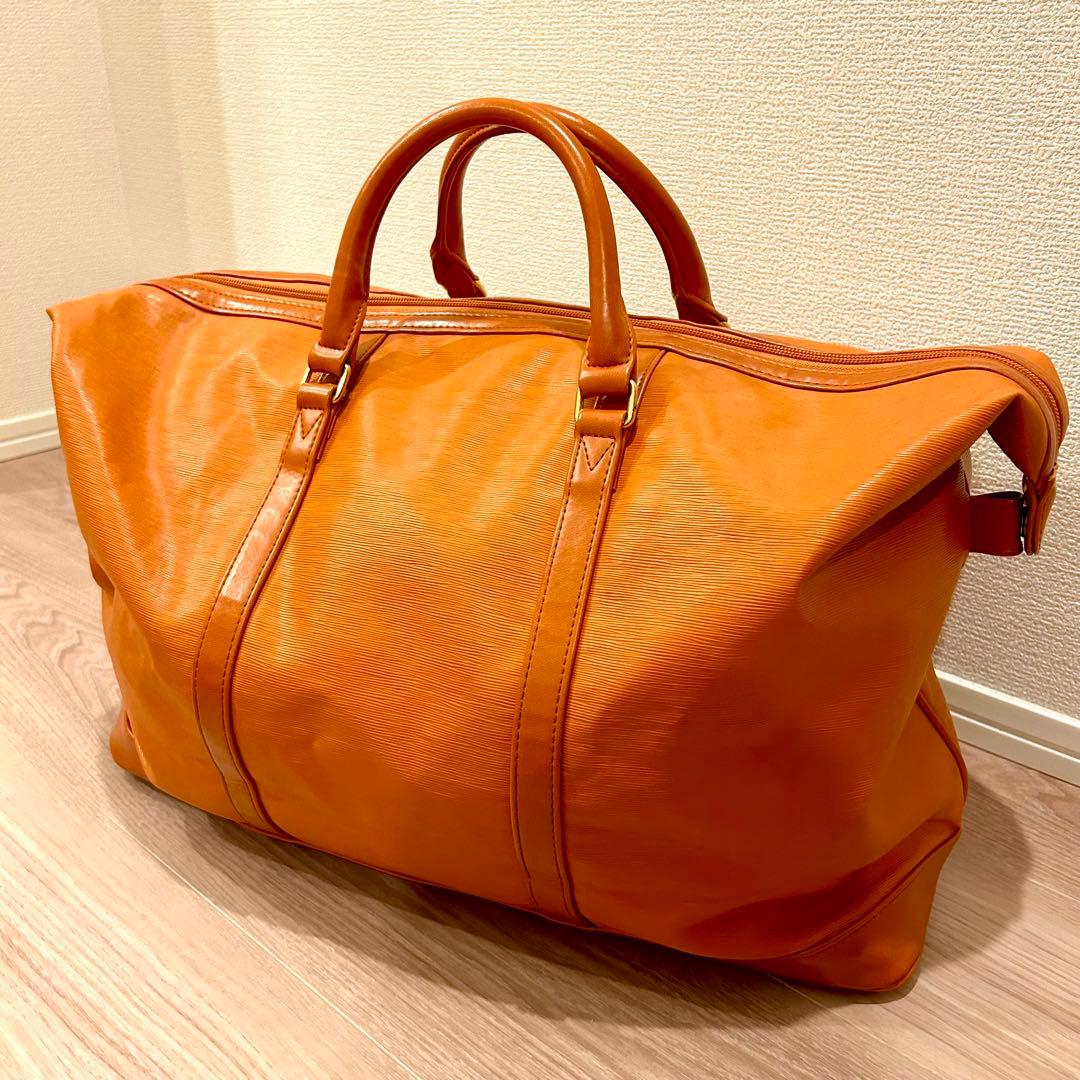 バレンシアガ BBロゴ レザー ゴルフボストンバッグ オレンジ
