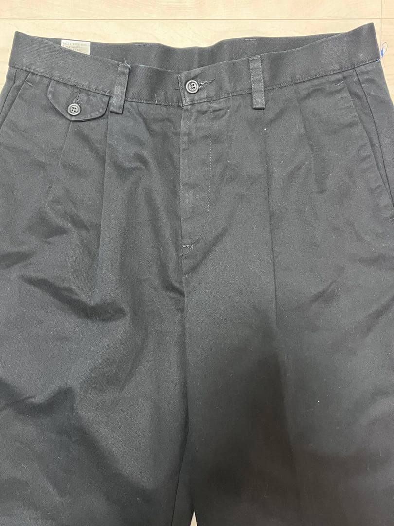 カ*イ様 美品 激安 新品 黒 DOCKERS ブラック ツータック チノ ドッ
