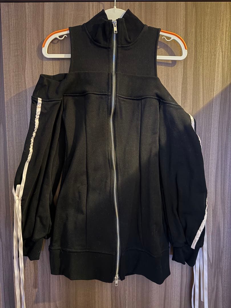 amerge リボン オフショル スウェット ワンピース M ブラック