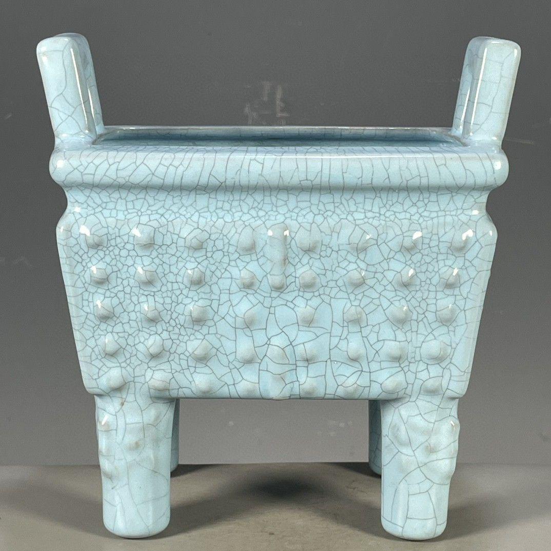 宋汝窯天青釉支釘三足洗·文房置物·案頭·書