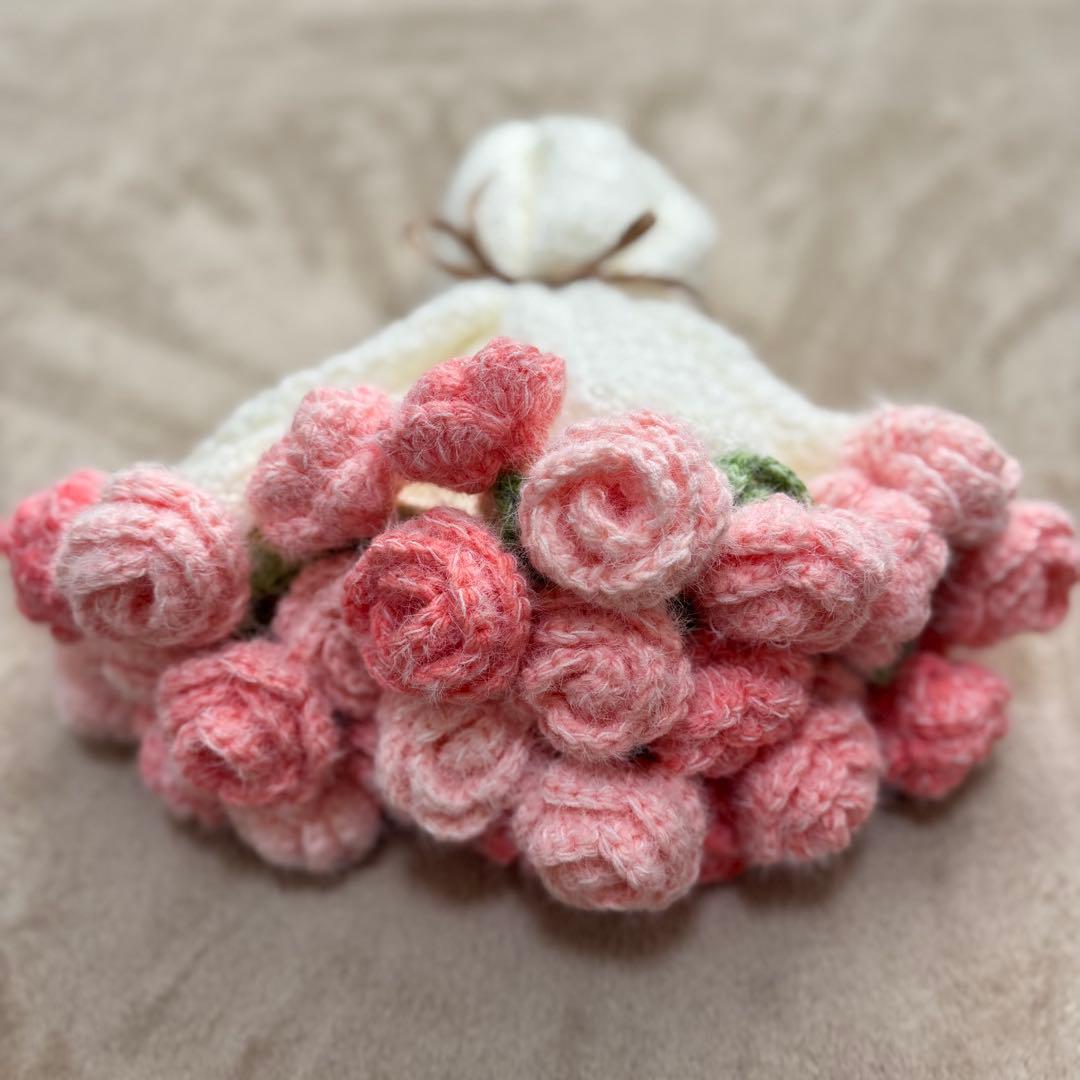バラ さくらピンク グラデーション 花束ブランケット 85cm